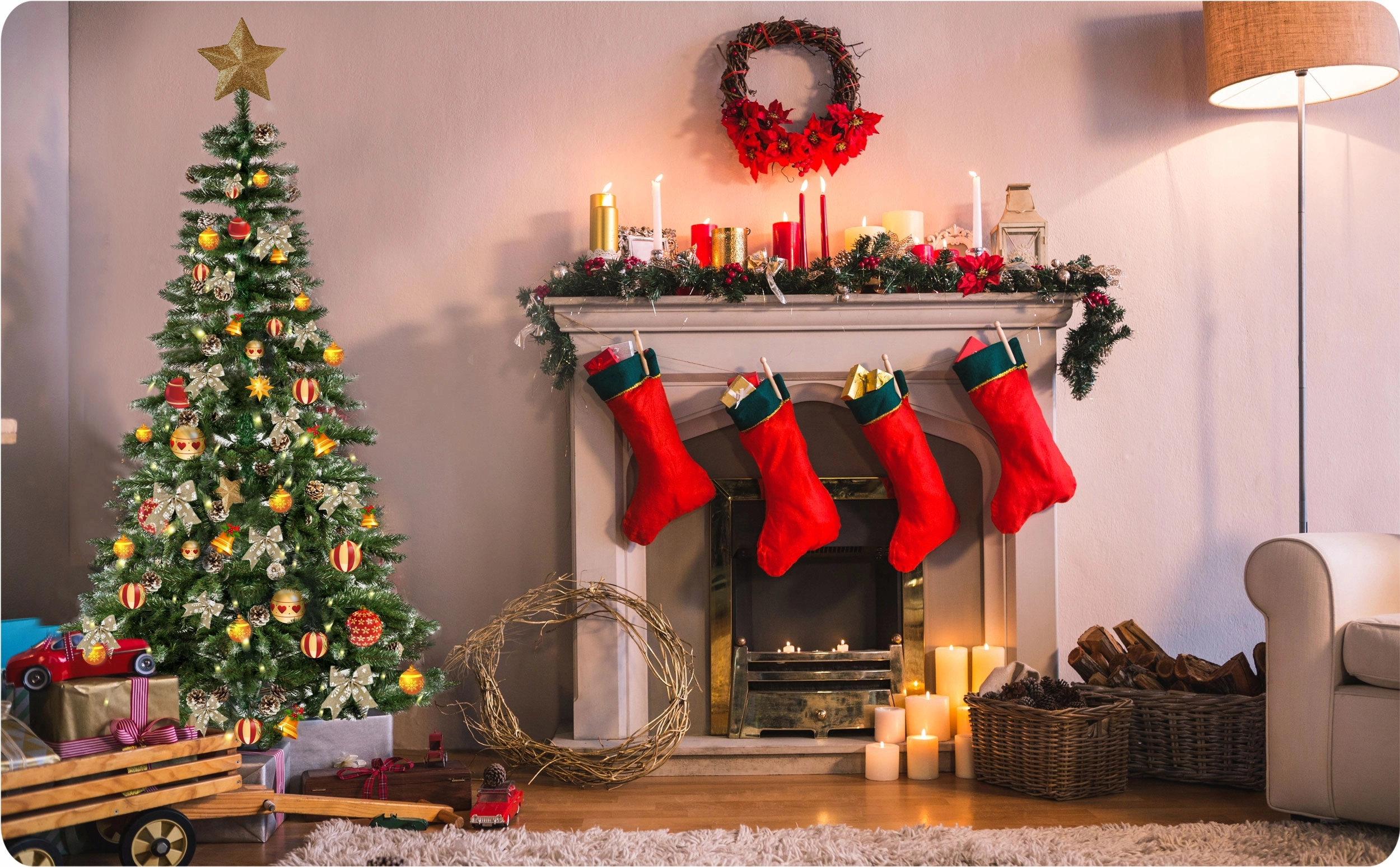 Как украсить комнату к новому году